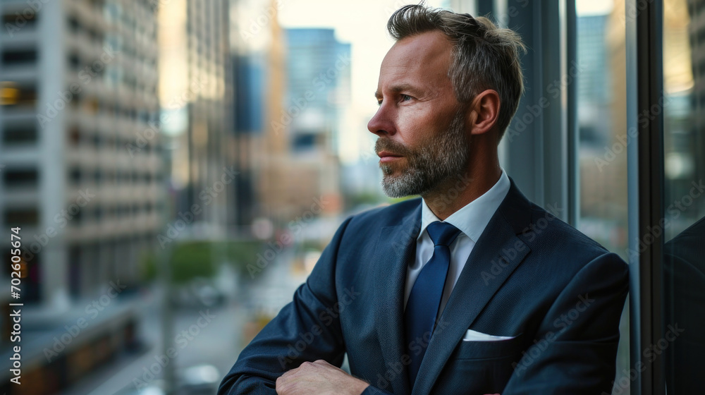Fund manager wearing suit business Fund manager wearing suit business