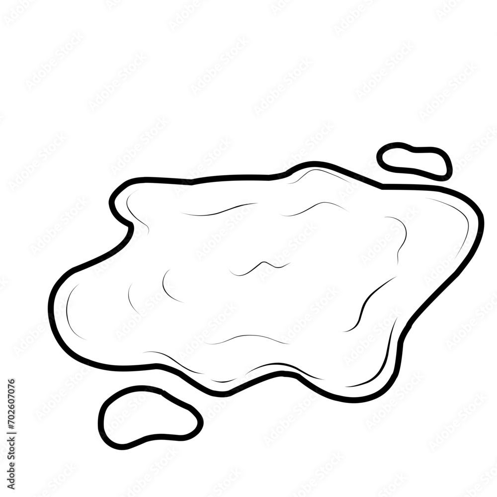Water Of Puddle Vector Outline Water Of Puddle Vector Outline