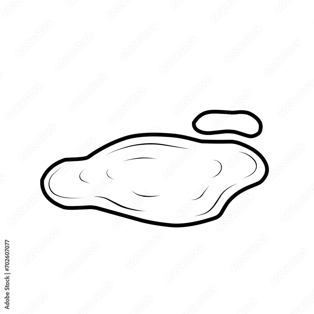 Water Of Puddle Vector Outline Water Of Puddle Vector Outline