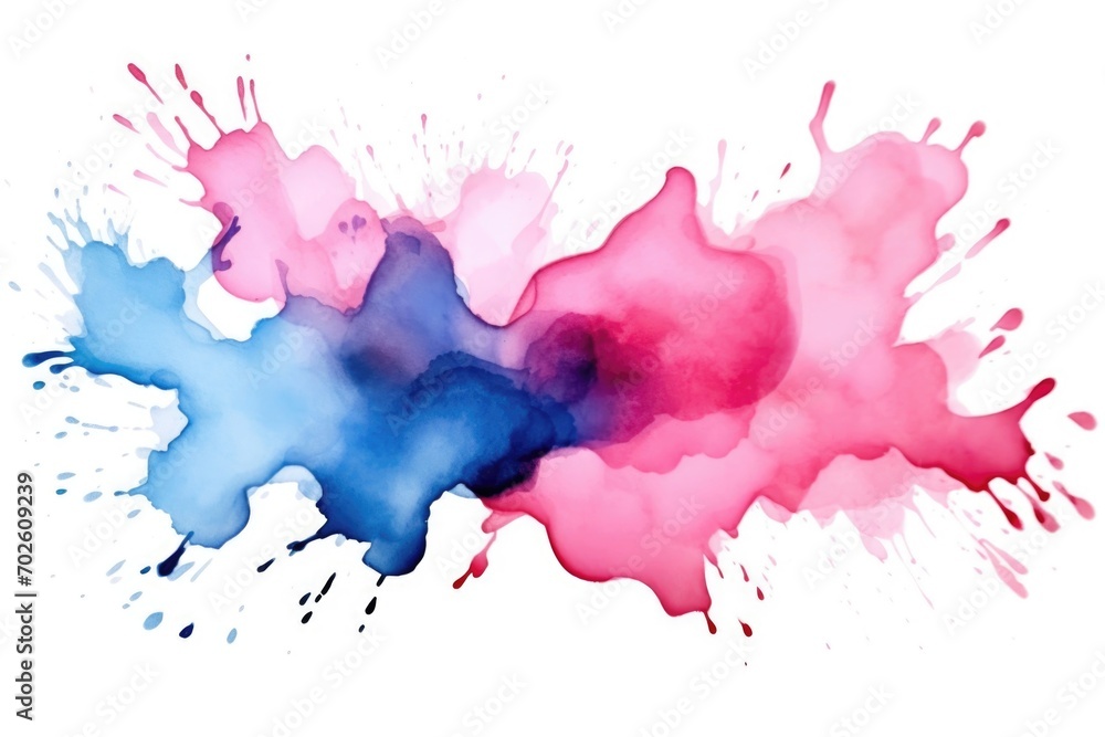 Watercolor blob spot on white background