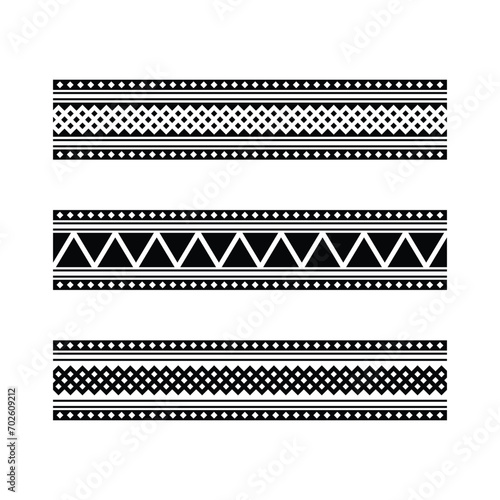 traditional pattern design tattoo, sticker, ribbon, traditional pattern logo template