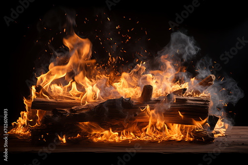  fire burning in a fireplace 