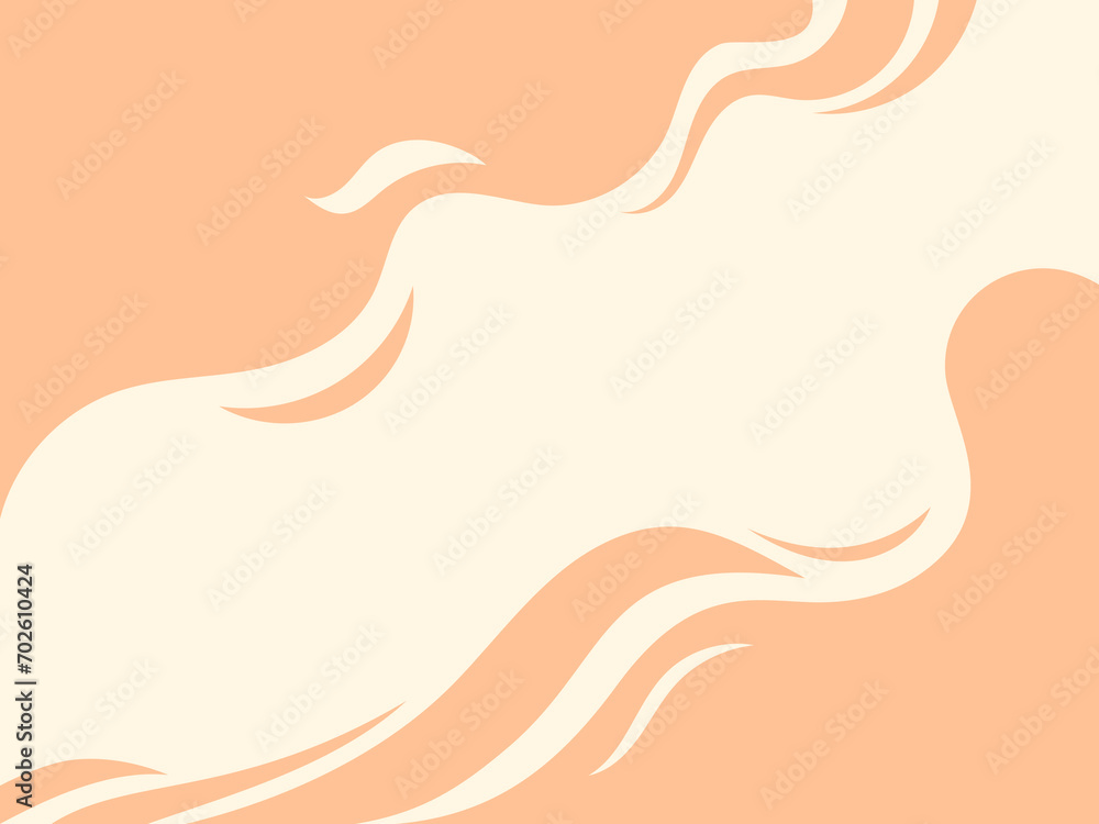 Abstract vector background with waves of trendy beige color. Abstract vector background with waves of trendy beige color.