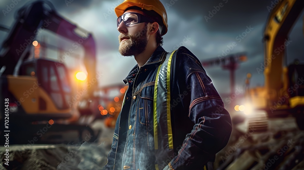 Fototapeta premium Arbeiter im Einsatz