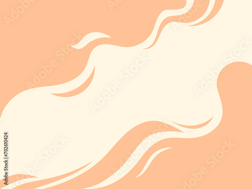 Abstract vector background with waves of trendy beige color.