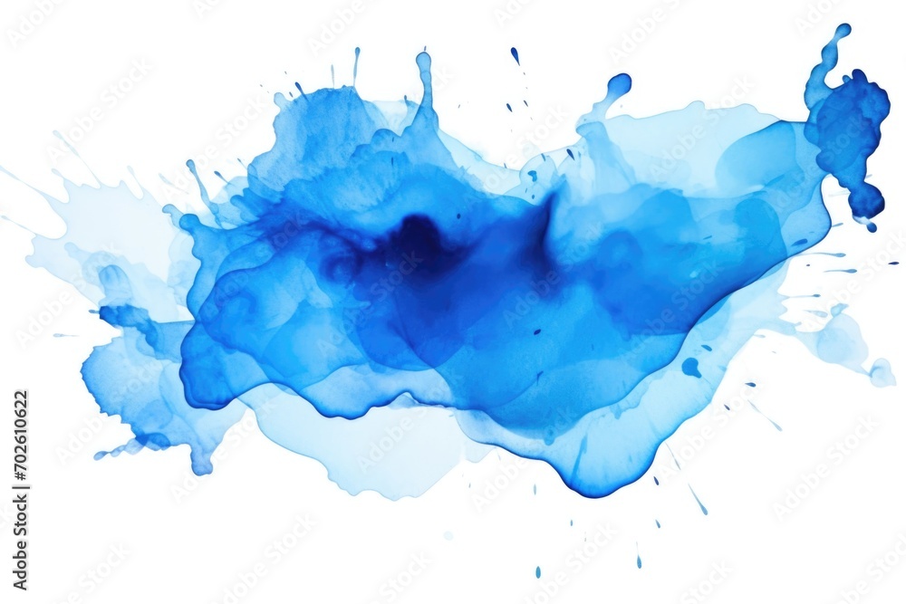 Watercolor blob spot on white background