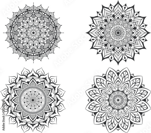 vector Mandala design for invitation card