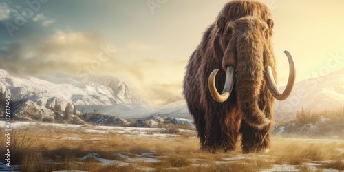Mammoth Image Set against Natural Backdrop photo