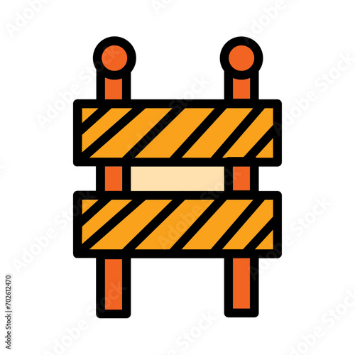 Barrier Block Road Filled Outline Icon