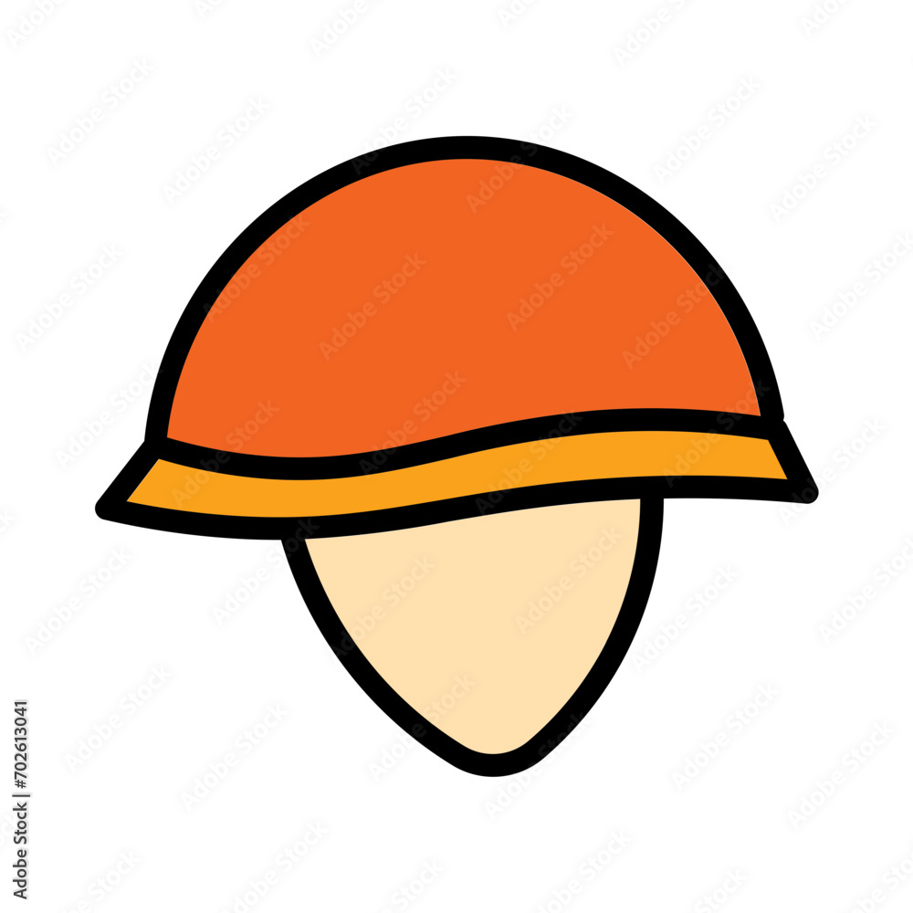 Army Helmet Safety Filled Outline Icon Army Helmet Safety Filled Outline Icon