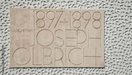 Joseph Olbrich Plaque Detail of Vienna Secession Building, Vienna, Austria