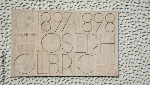 Joseph Olbrich Plaque Detail of Vienna Secession Building, Vienna, Austria