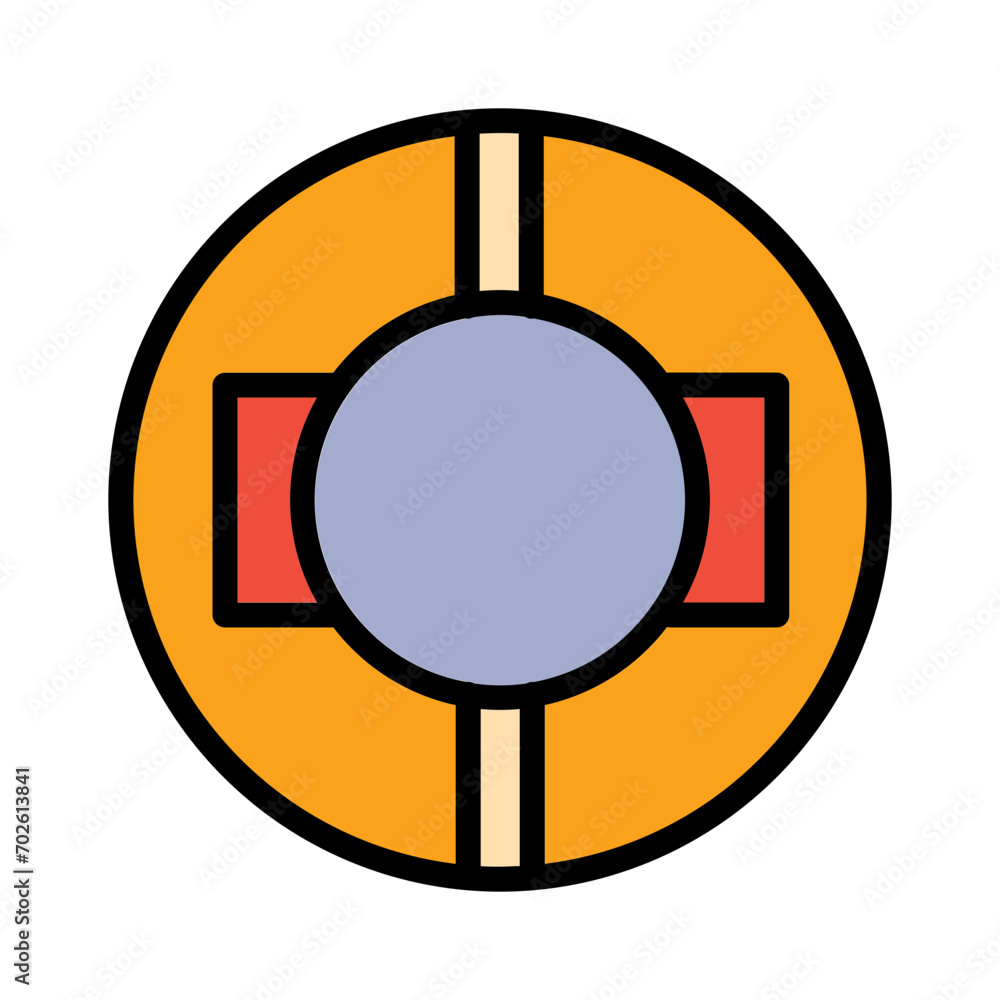 Safety Beach Swim Filled Outline Icon Safety Beach Swim Filled Outline Icon