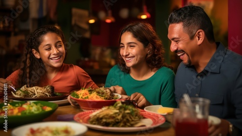 Hispanic Family and Traditional Food
