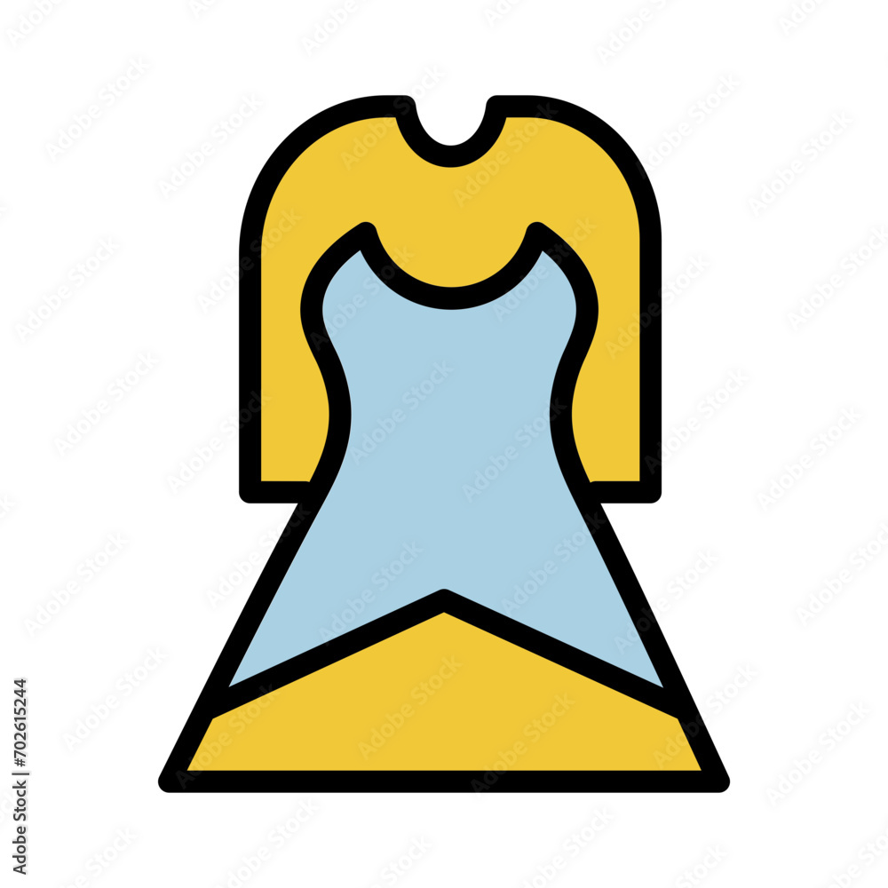 Cloth Shirt Dress Filled Outline Icon Cloth Shirt Dress Filled Outline Icon