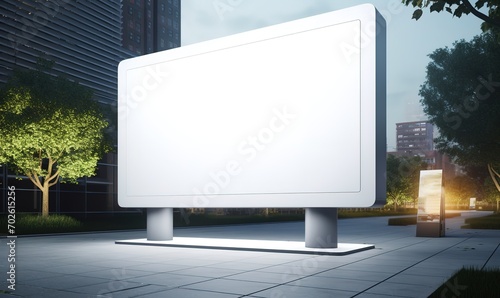 Large blank white billboard. Can be used for mock ups and others