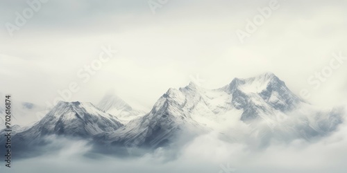 Mountains Soar Above the Misty Clouds © sitifatimah