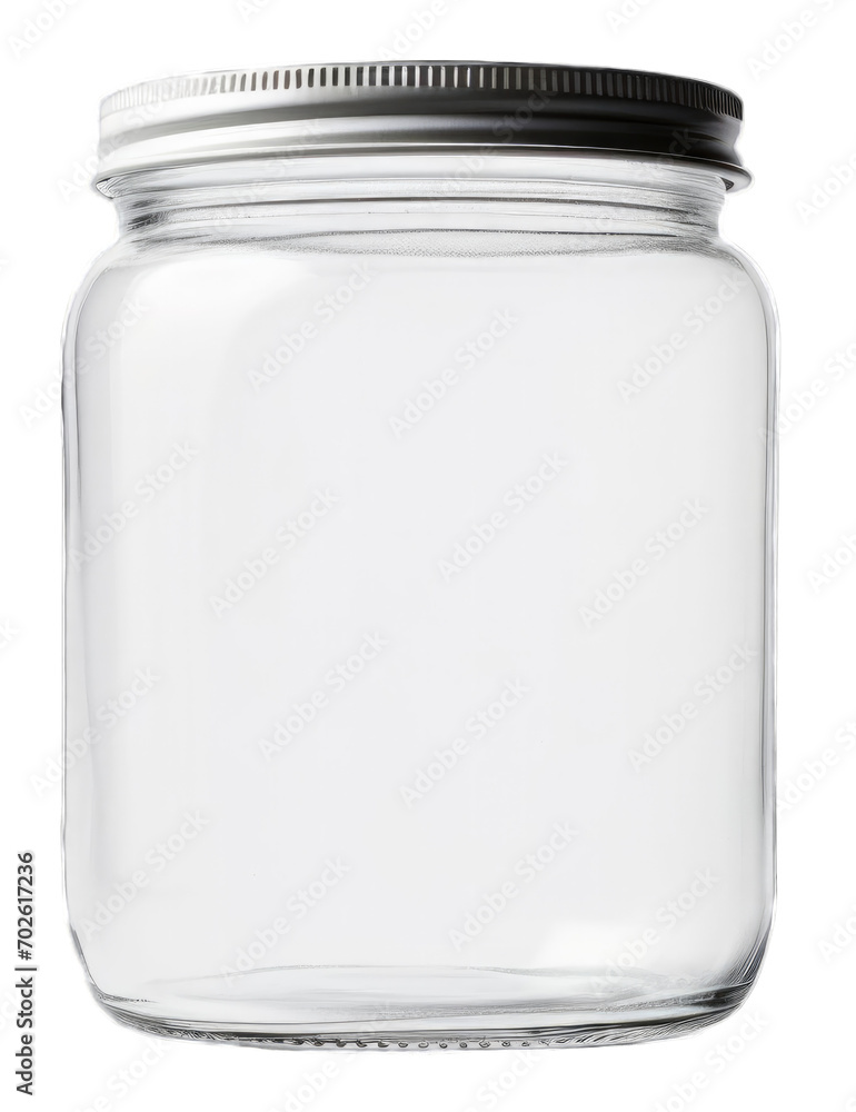 Empty Blank Jar on White Background Empty Blank Jar on White Background
