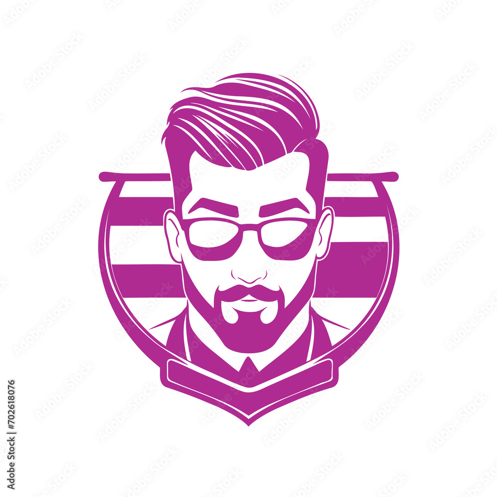 Handsome Bearded Man Illustration 