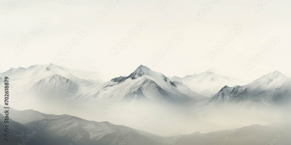 Misty Skies Offer Glimpse of Towering Mountain Peaks Misty Skies Offer Glimpse of Towering Mountain Peaks
