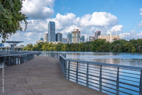 The Austin skyline with the boardwalk in the foreground 