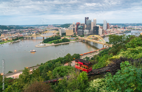 Obraz na plátně Duquesne Incline in September, Pittsburgh, PA