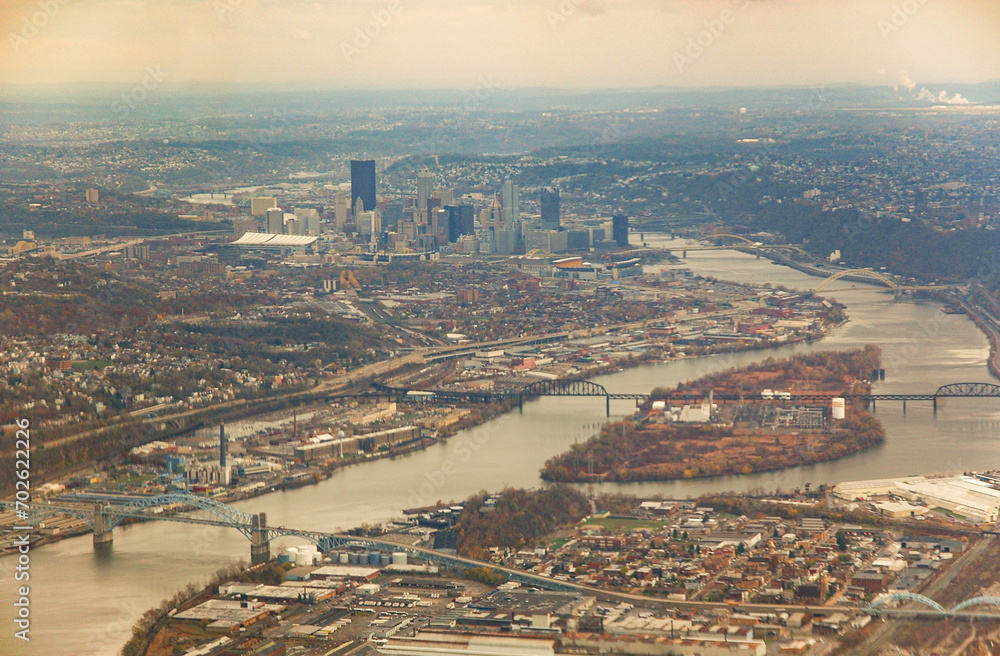 Aerial View of the City of Pittsburgh