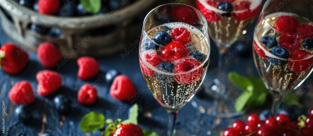 Celebrate with bubbly and berries