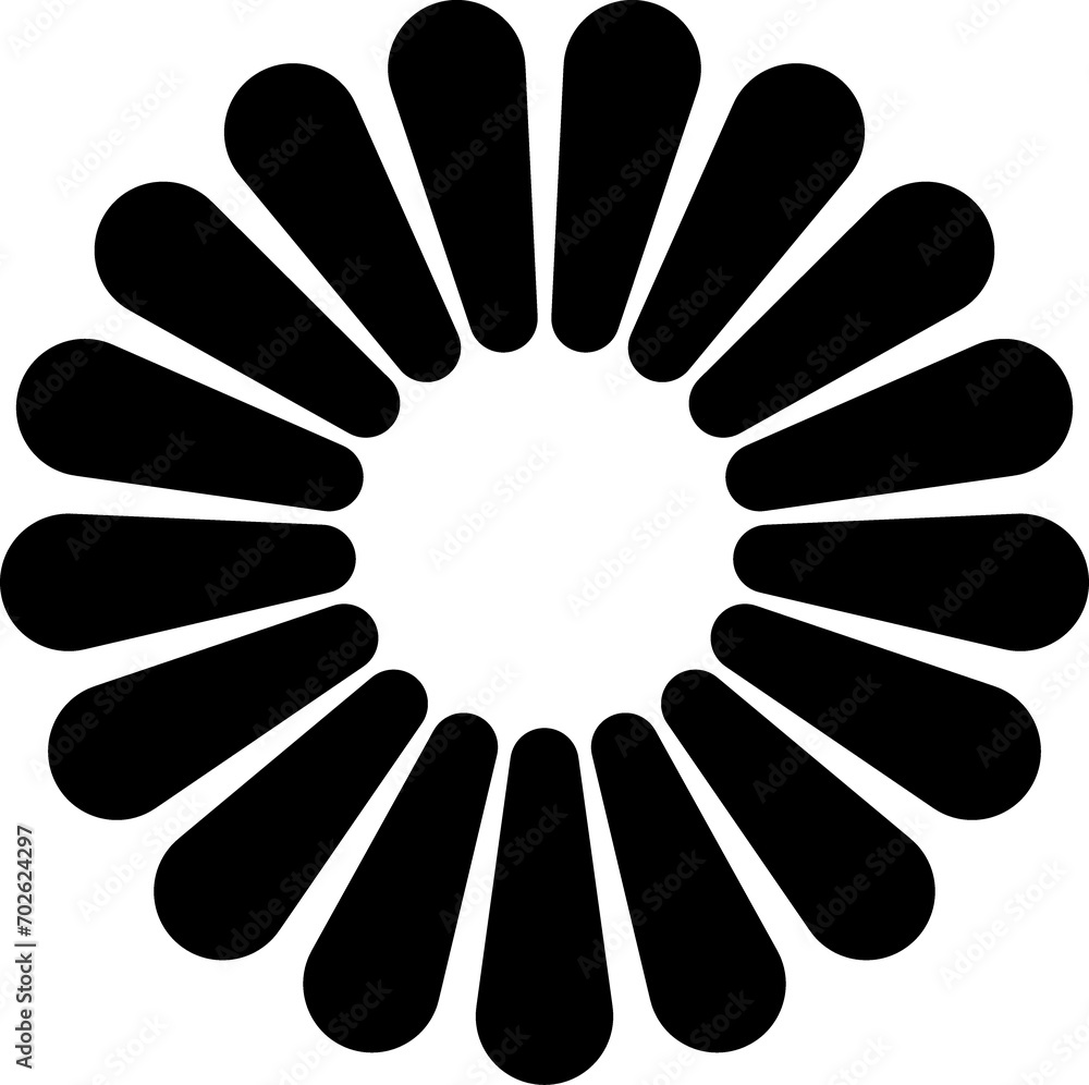 Obraz premium Flower shape black icon