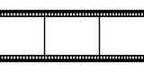 film strip frame isolated on transparent background. tape photo film strip frame. video film strip roll vector illustration flat style