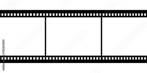 film strip frame isolated on transparent background. tape photo film strip frame. video film strip roll vector illustration flat style