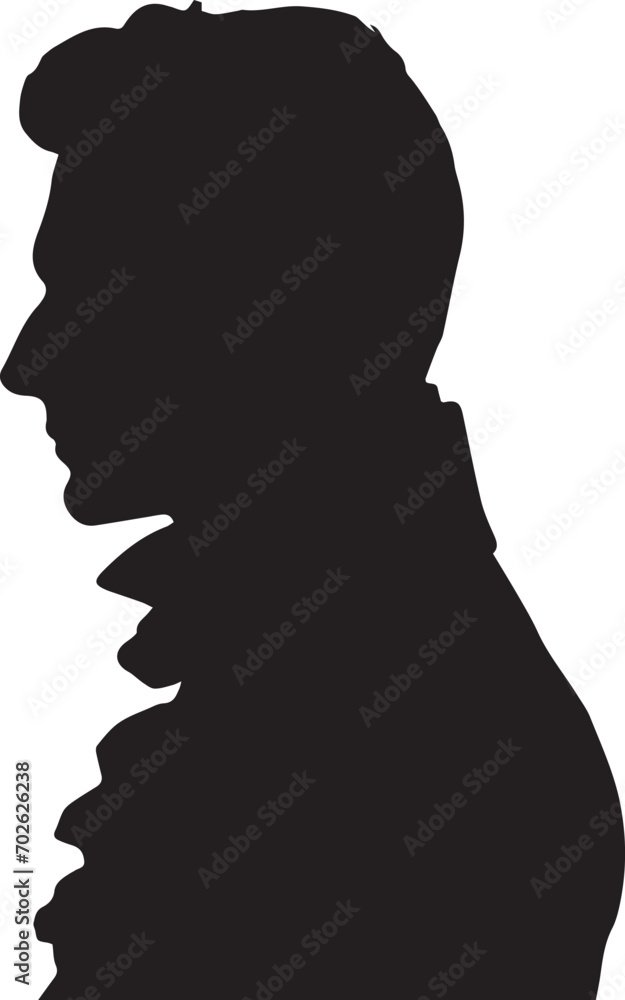 Silhouette of person Side View Vector illustration