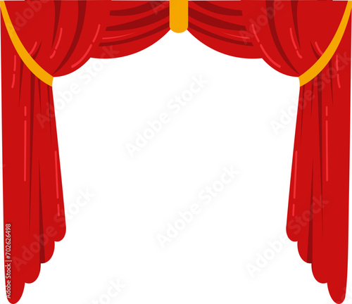 Red Curtain Decoration