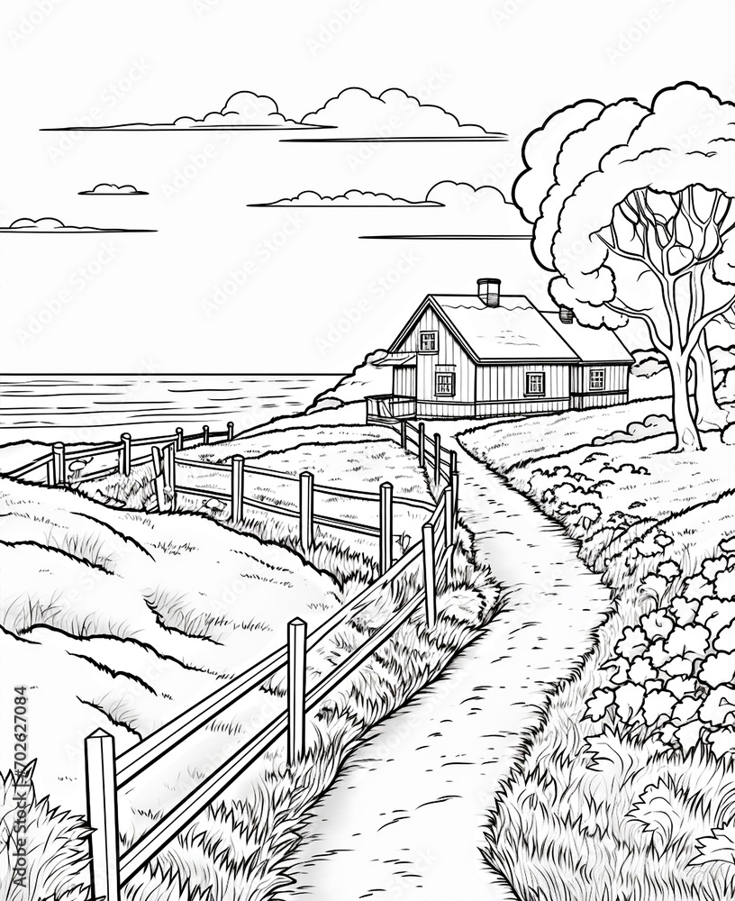 Fototapeta premium coloring page swiss