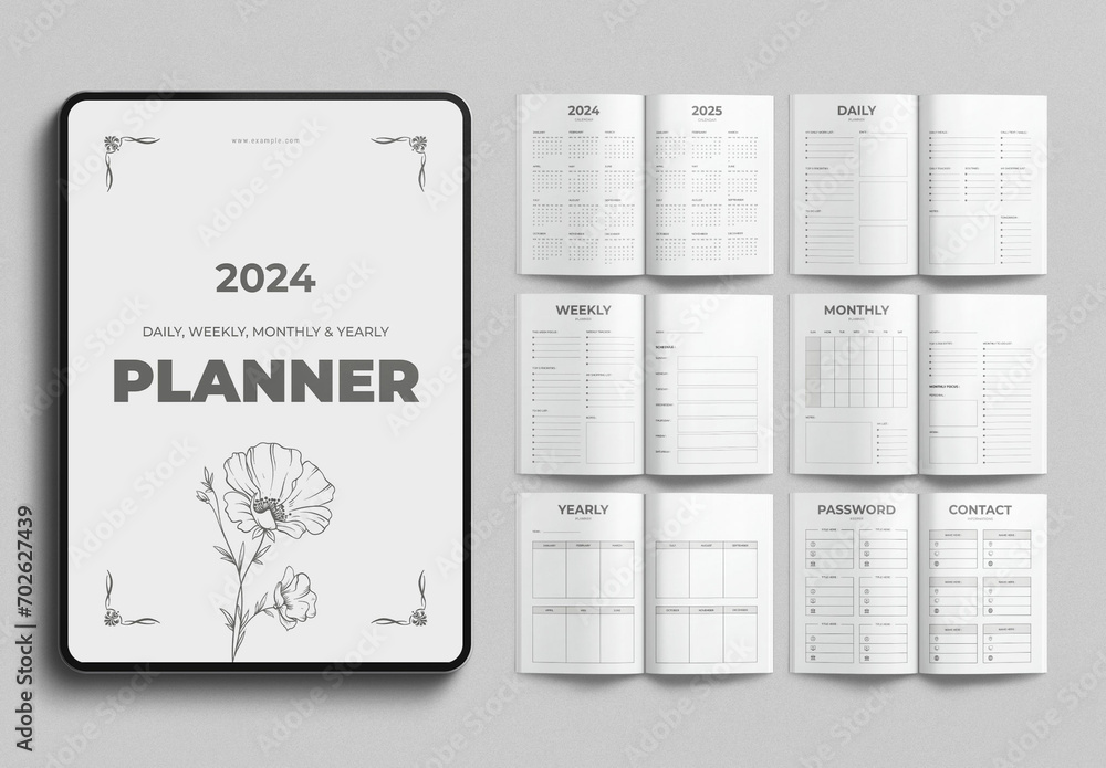 Planner Layout Design Template Stock Template Adobe Stock Planner Layout Design Template Stock Template Adobe Stock