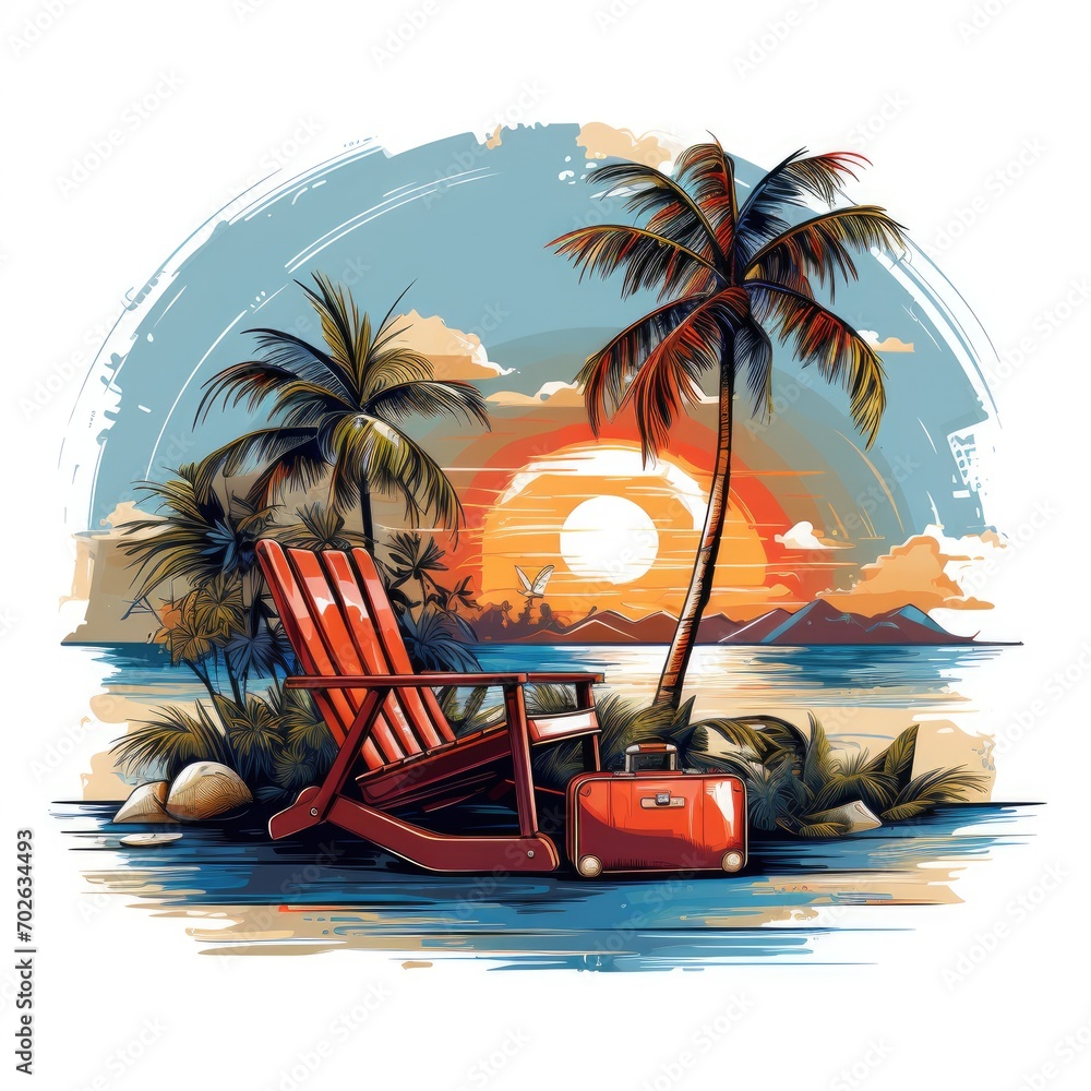 Obraz premium A drawing represents vacation design