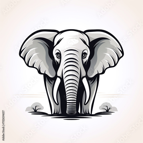 Wallpaper Mural logo emblem symbol with elephant on white background Torontodigital.ca