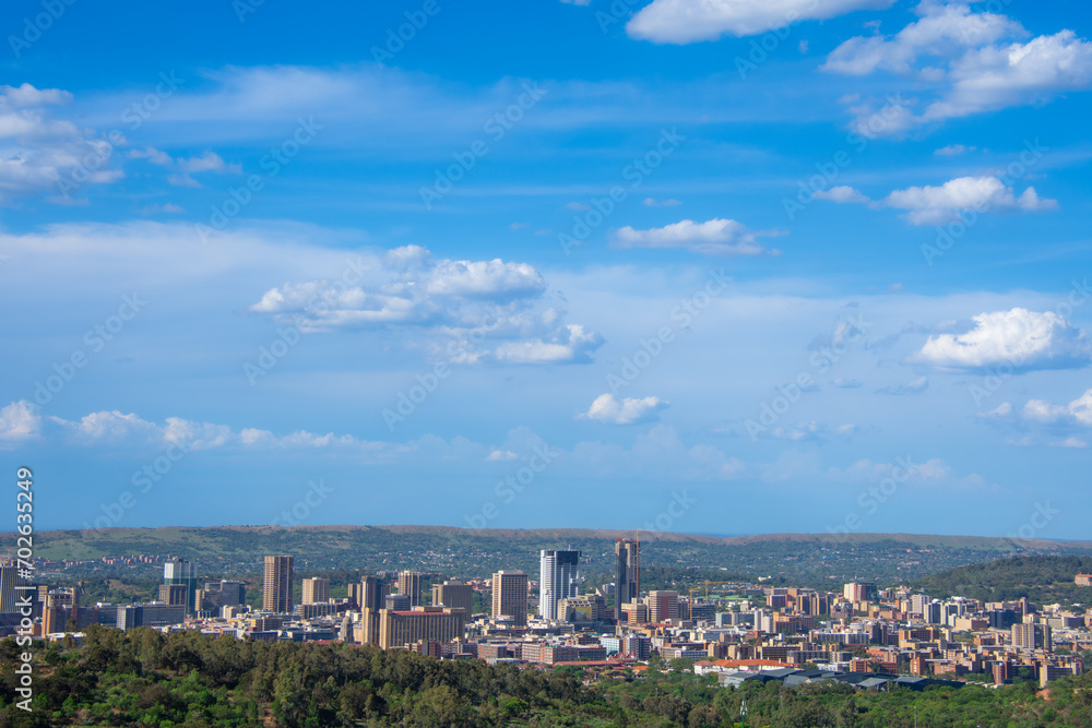 View of the city of Pretoria from the Vootrekkers monument