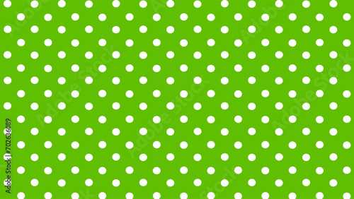 Green and white polka dots background