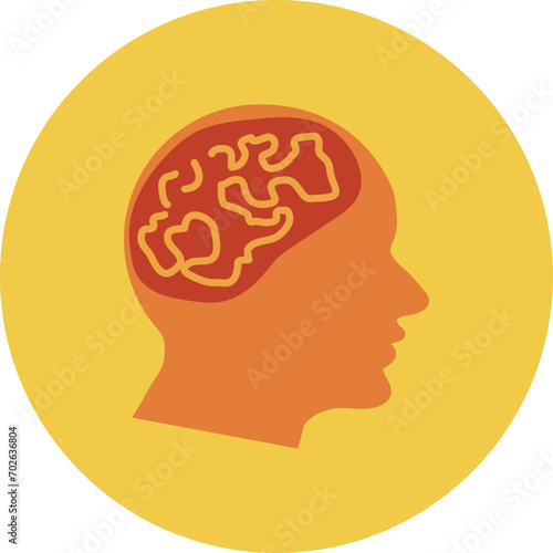 human head silhouette. medical icon vector png. medical symbol icon png. medicinal, therapeutic, cathartic, curative, healing, preventive, prophylactic and doctor icon design.