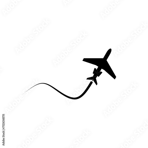 Airplane flight icon isolated on white background