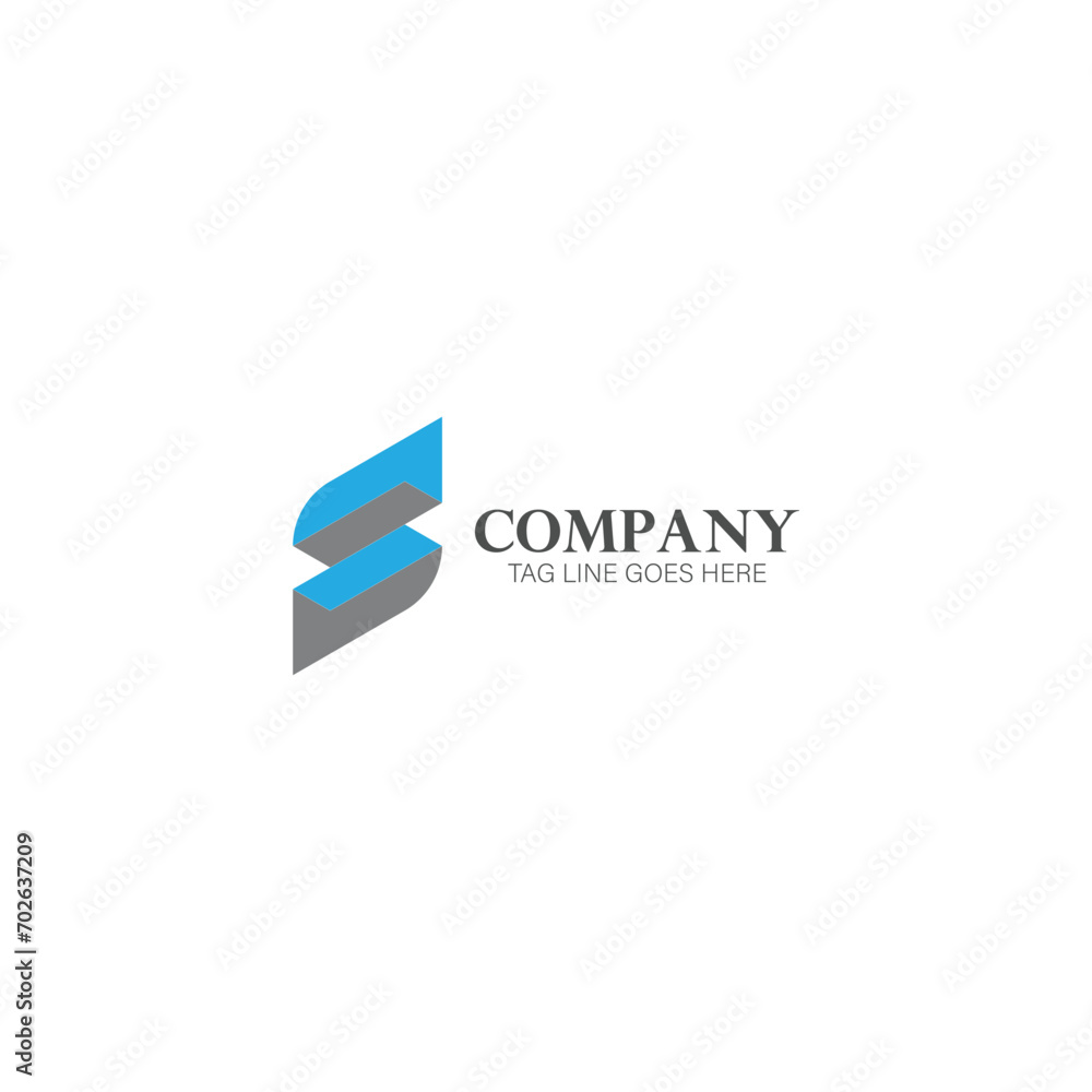 Letter S logo design with modern geometric techniques, on white background. Letter S logo design with modern geometric techniques, on white background.