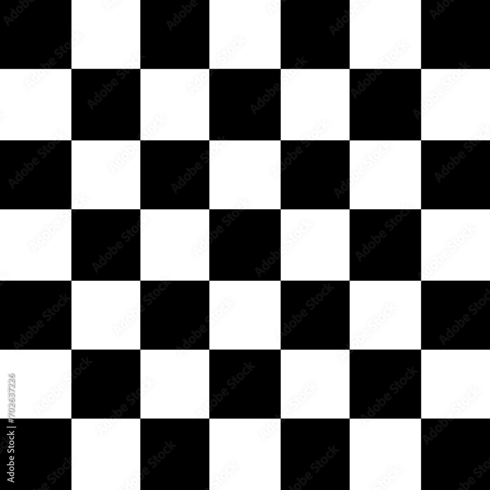 Checkerboard black and white pattern shape
