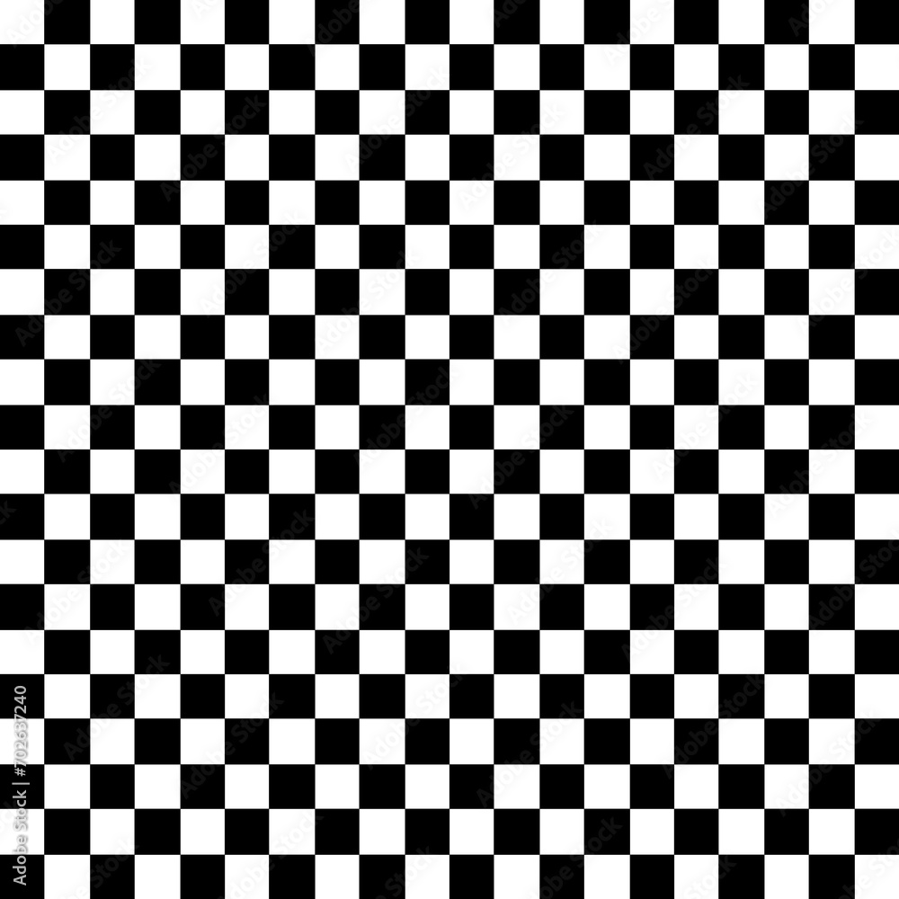 Checkerboard black and white pattern shape