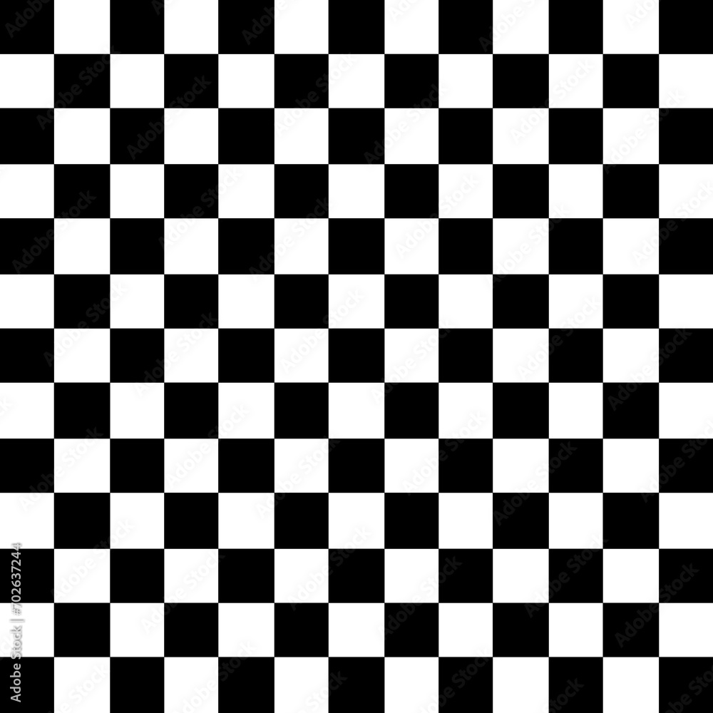 Fototapeta premium Checkerboard black and white pattern shape
