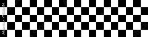 Checkerboard black and white pattern shape