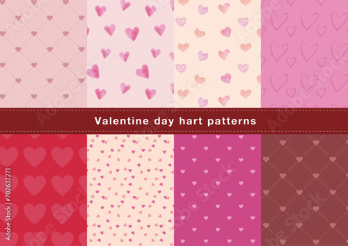 Valentine day hart patterns