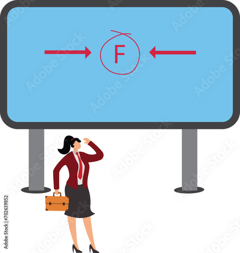 Failure, Report Card, Failure, Educational Test Results, Letter F, Businesswoman