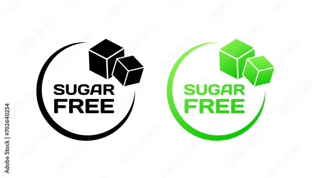 Obraz na plátně Sugar free logos