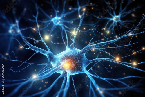 Alzheimer's Dementia disease disrupts interplay of human brain functions, leading to a dimming light bulb. Alzheimer long-term memory storage, short-term memory recall, neurons fire irregular photo
